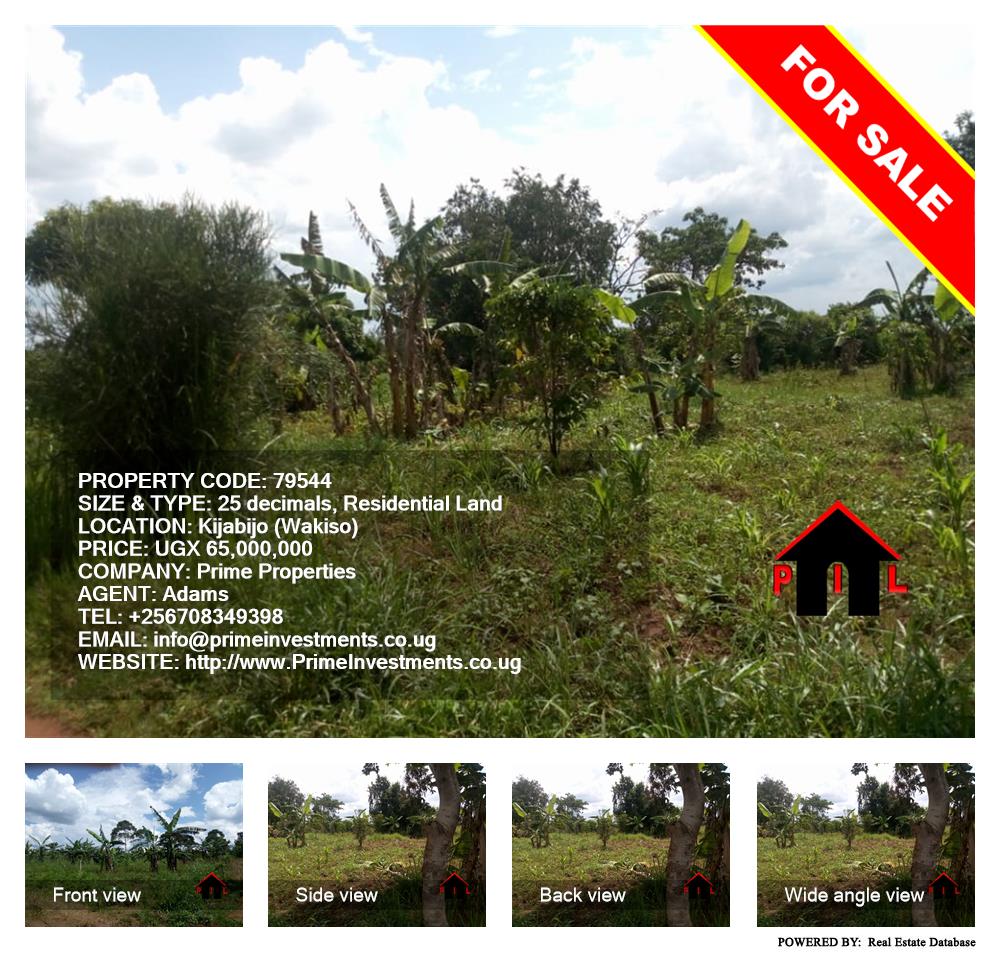 Residential Land  for sale in Kijabijo Wakiso Uganda, code: 79544