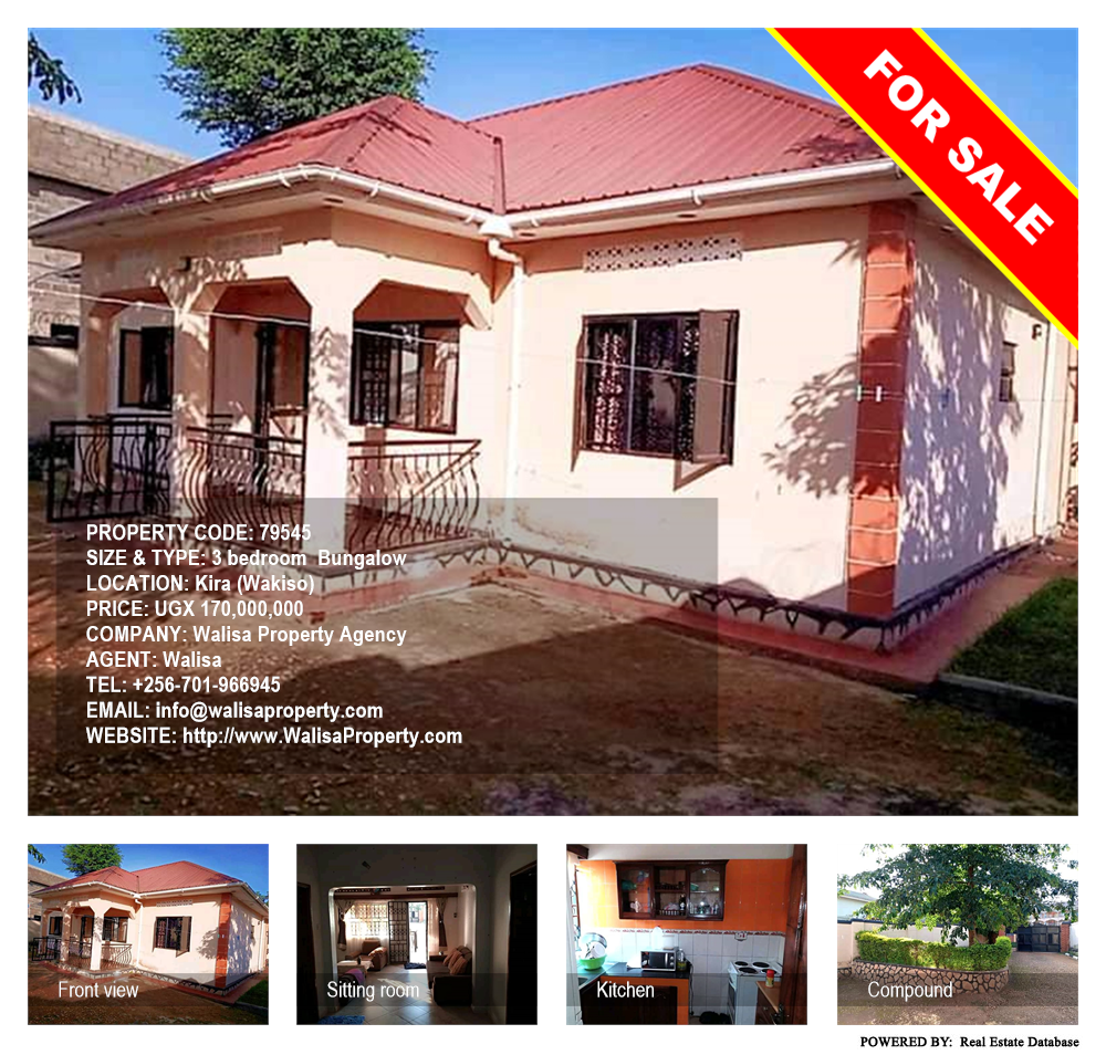 3 bedroom Bungalow  for sale in Kira Wakiso Uganda, code: 79545