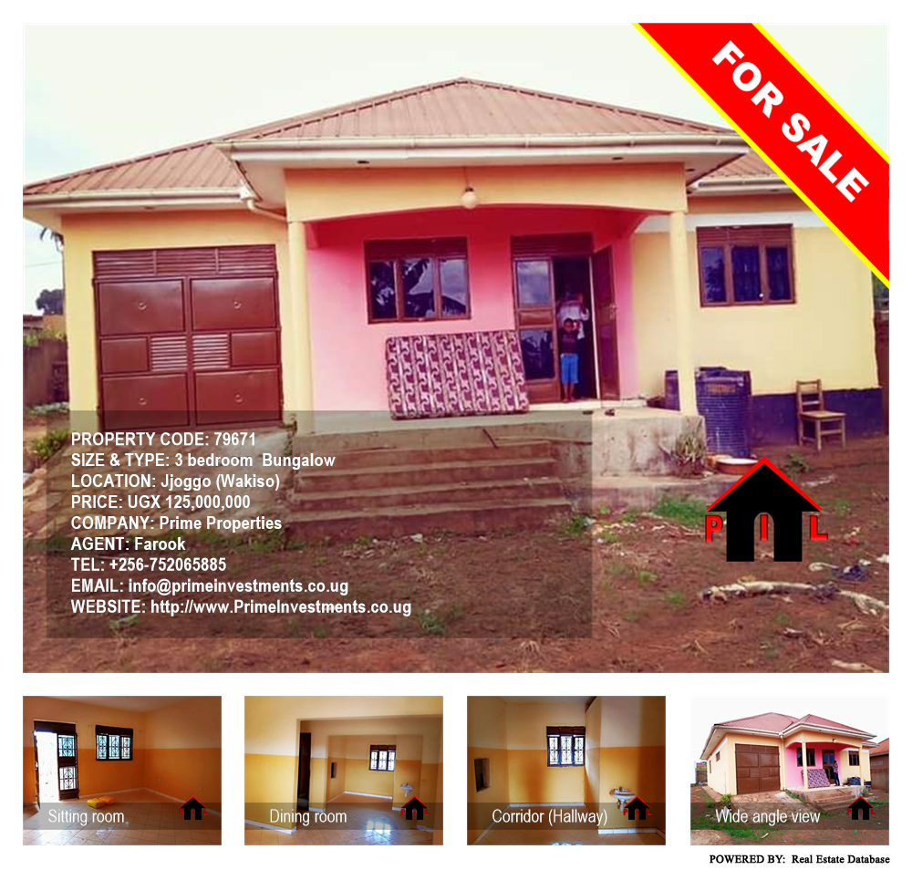 3 bedroom Bungalow  for sale in Jjoggo Wakiso Uganda, code: 79671