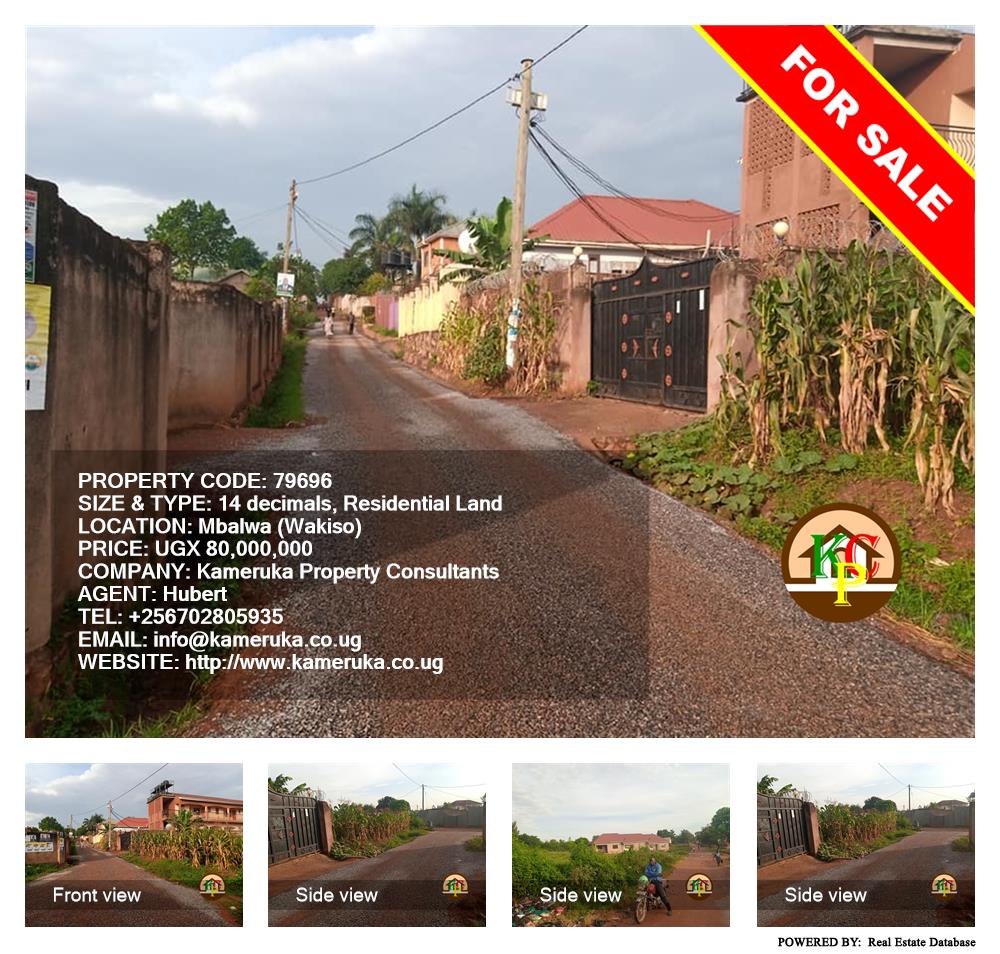 Residential Land  for sale in Mbalwa Wakiso Uganda, code: 79696
