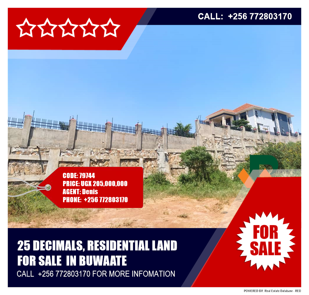 Residential Land  for sale in Buwaate Wakiso Uganda, code: 79744