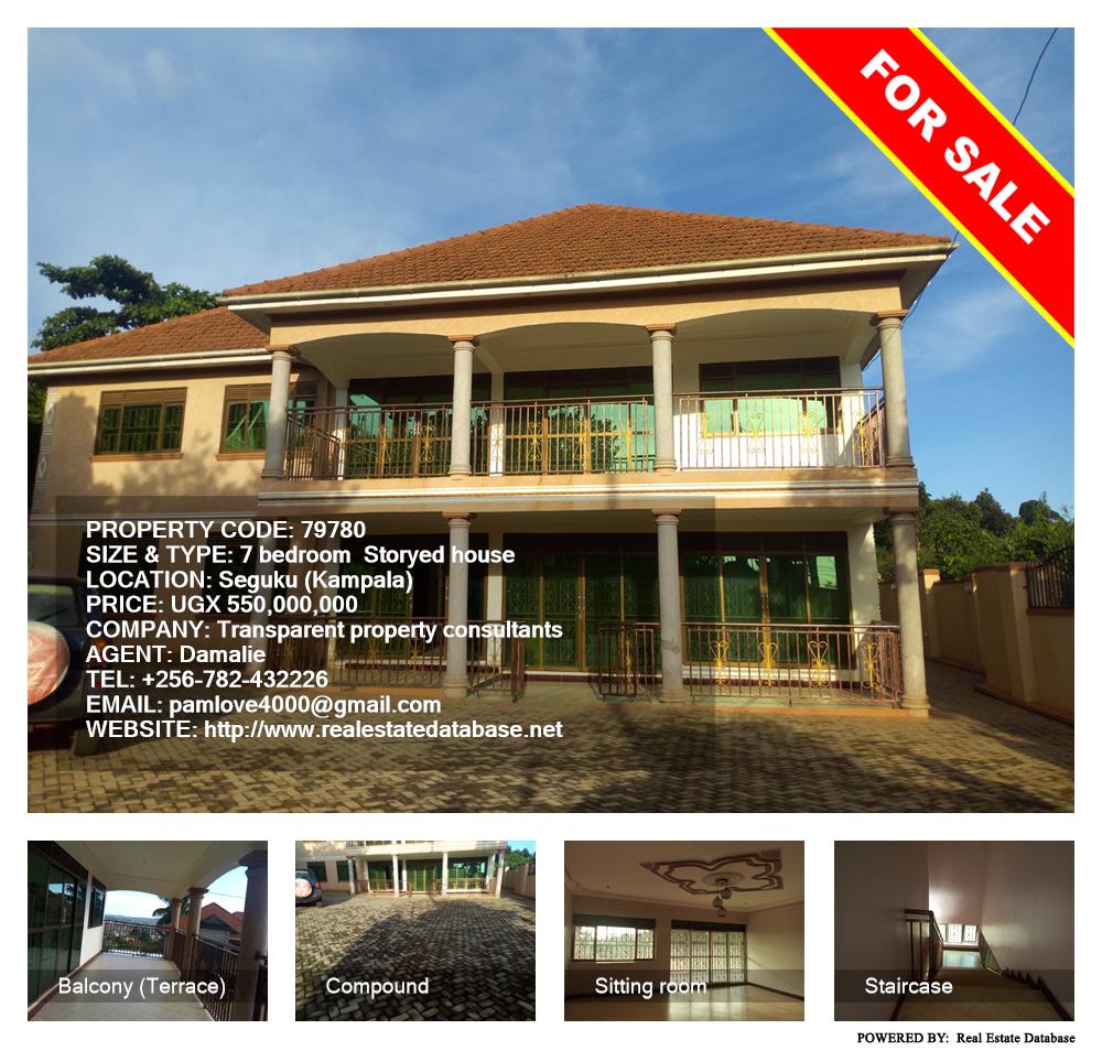 7 bedroom Storeyed house  for sale in Seguku Kampala Uganda, code: 79780