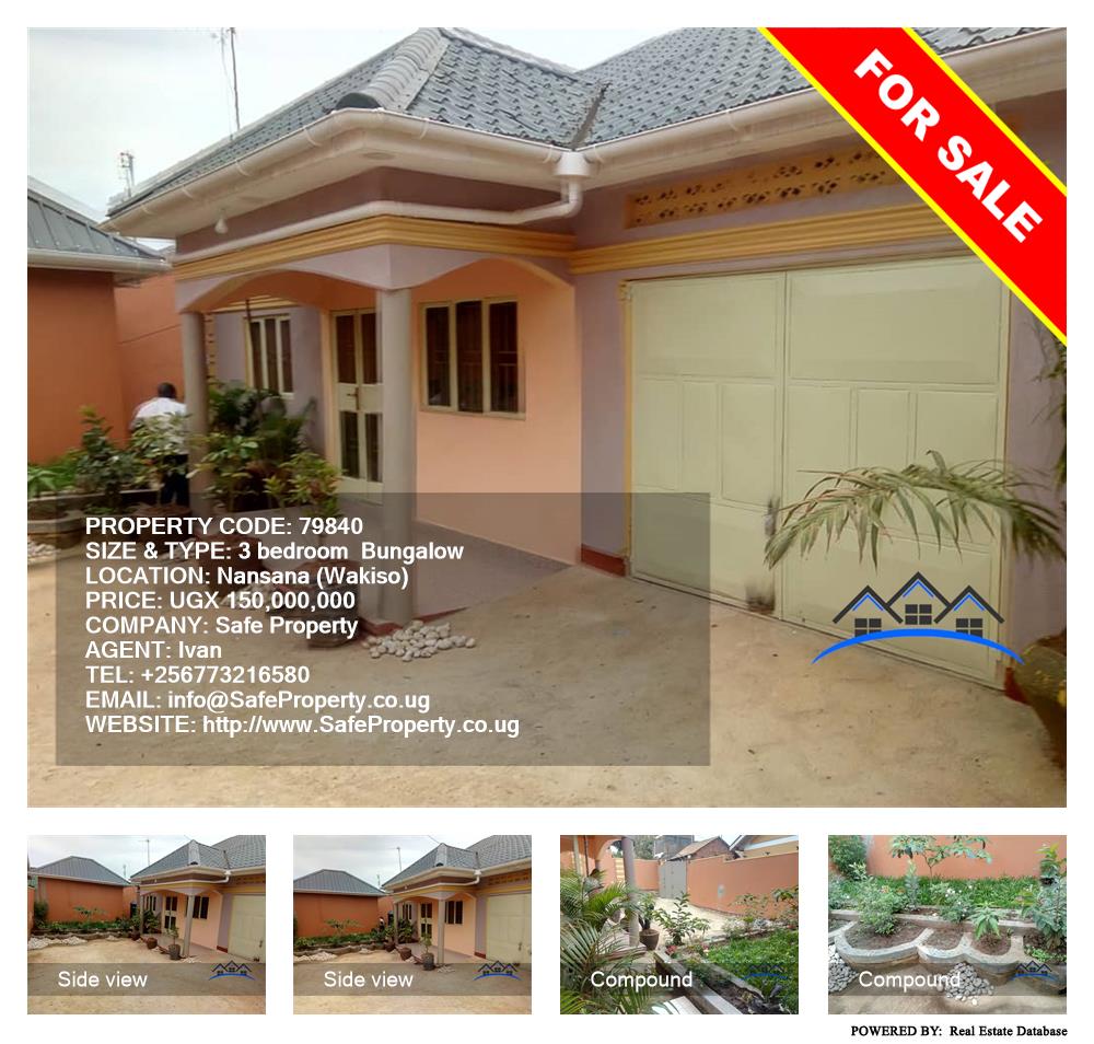 3 bedroom Bungalow  for sale in Nansana Wakiso Uganda, code: 79840