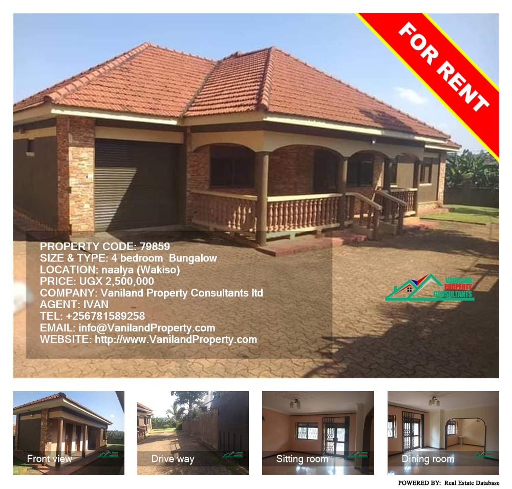 4 bedroom Bungalow  for rent in Naalya Wakiso Uganda, code: 79859