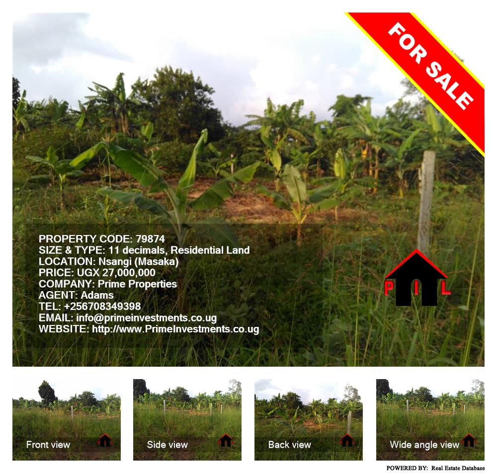 Residential Land  for sale in Nsangi Masaka Uganda, code: 79874