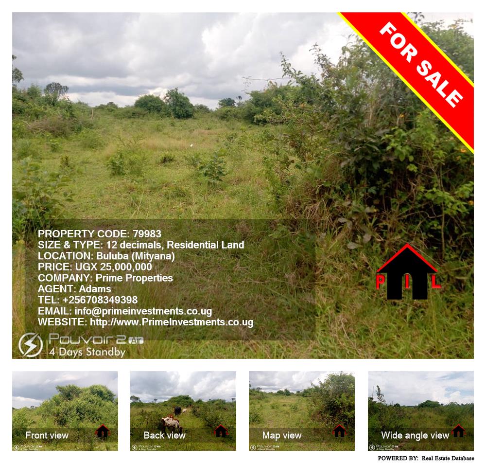 Residential Land  for sale in Buluba Mityana Uganda, code: 79983