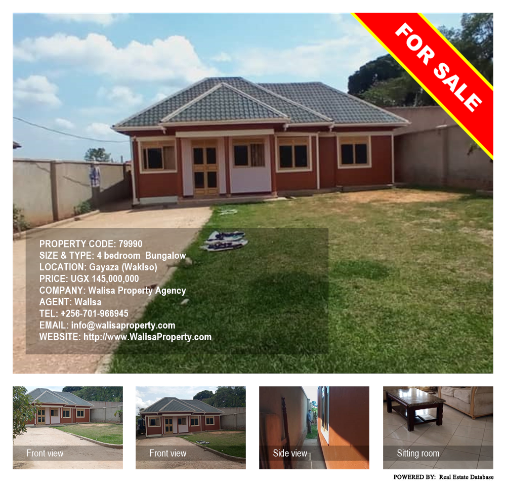 4 bedroom Bungalow  for sale in Gayaza Wakiso Uganda, code: 79990