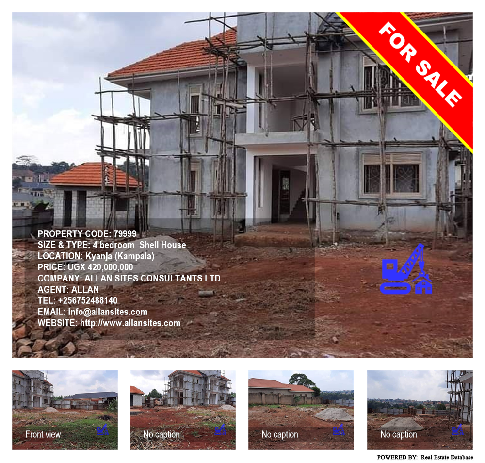 4 bedroom Shell House  for sale in Kyanja Kampala Uganda, code: 79999