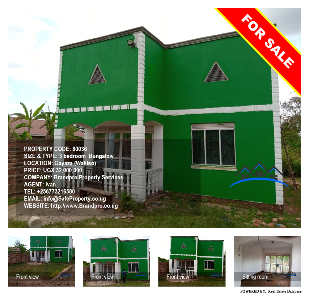 3 bedroom Bungalow  for sale in Gayaza Wakiso Uganda, code: 80036