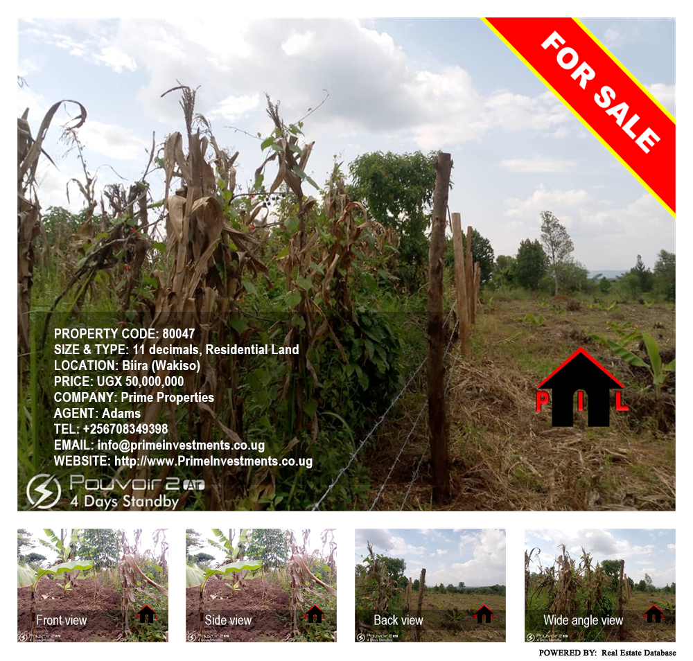 Residential Land  for sale in Bbiira Wakiso Uganda, code: 80047