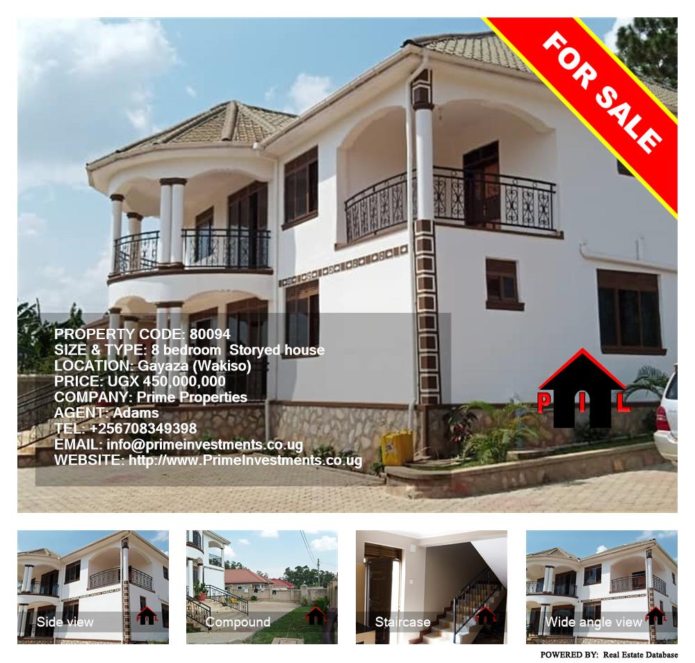 8 bedroom Storeyed house  for sale in Gayaza Wakiso Uganda, code: 80094