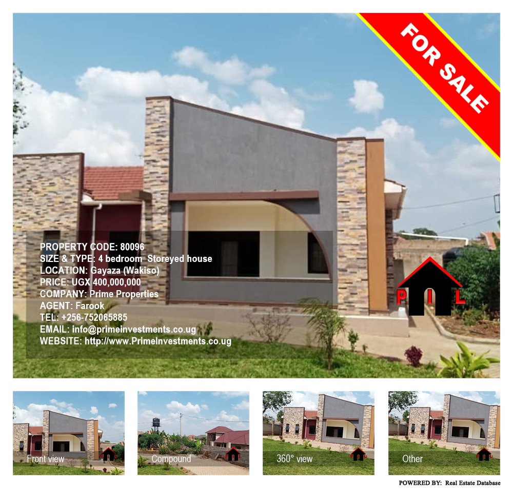 4 bedroom Storeyed house  for sale in Gayaza Wakiso Uganda, code: 80096