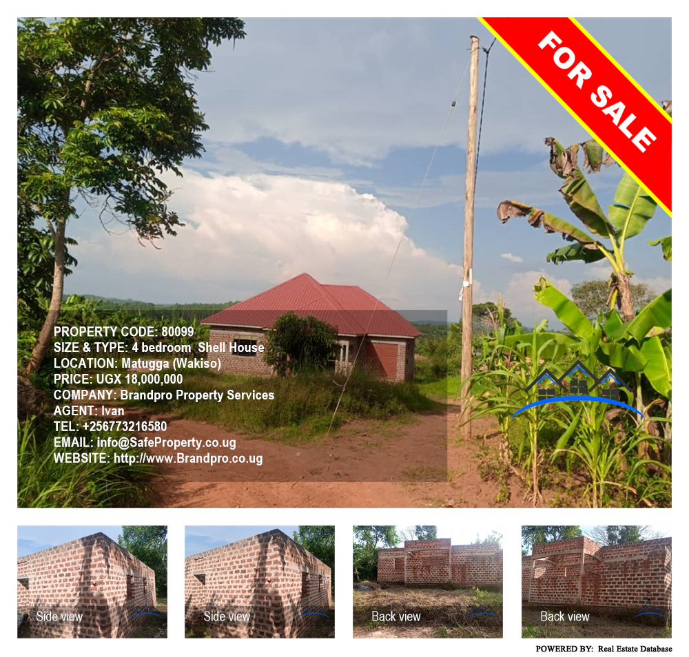 4 bedroom Shell House  for sale in Matugga Wakiso Uganda, code: 80099