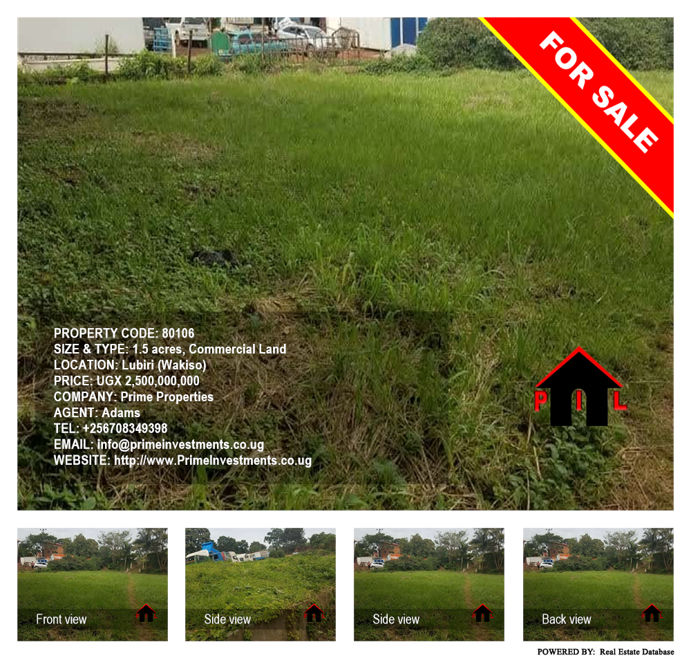 Commercial Land  for sale in Lubiri Wakiso Uganda, code: 80106