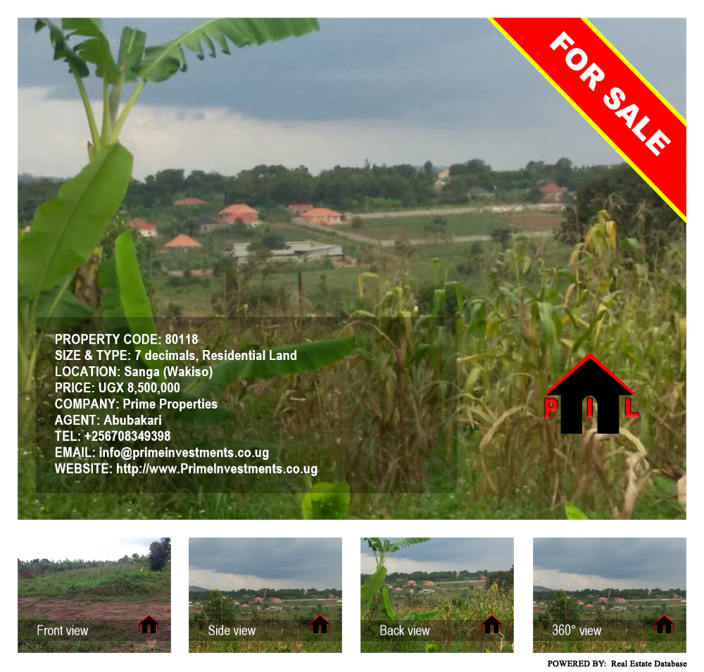 Residential Land  for sale in Ssanga Wakiso Uganda, code: 80118