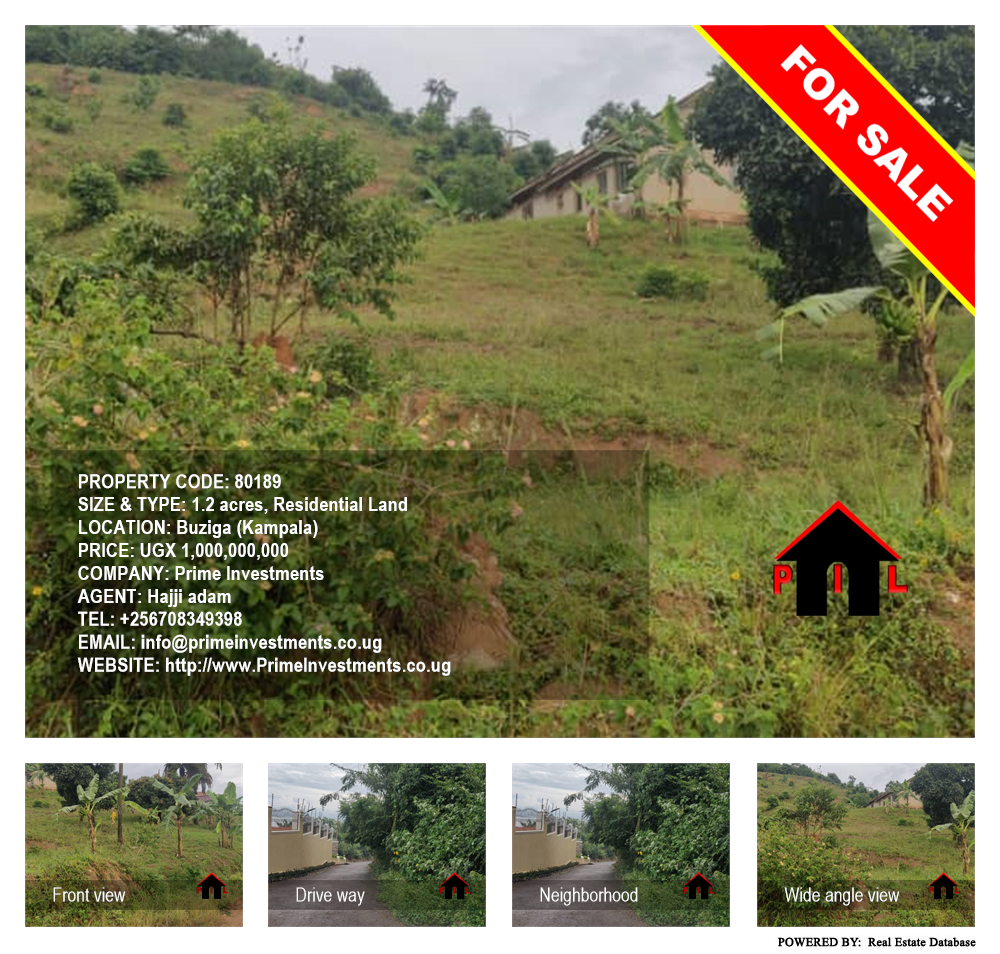 Residential Land  for sale in Buziga Kampala Uganda, code: 80189