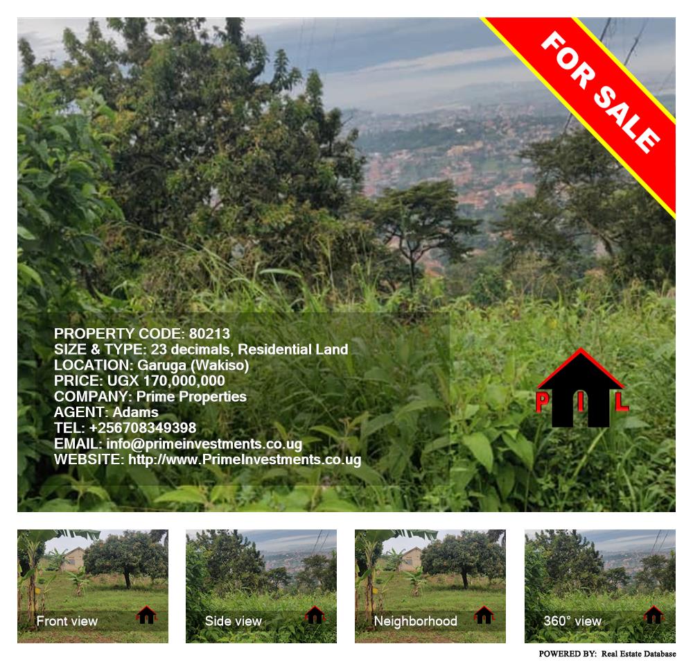 Residential Land  for sale in Garuga Wakiso Uganda, code: 80213