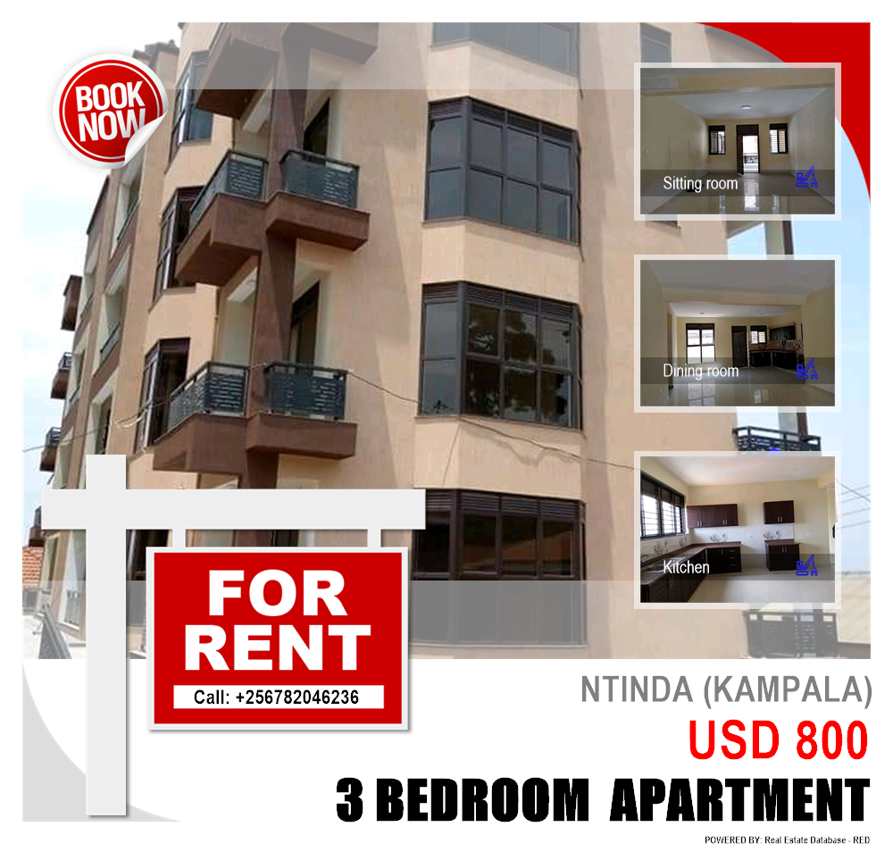 3 bedroom Apartment  for rent in Ntinda Kampala Uganda, code: 80237