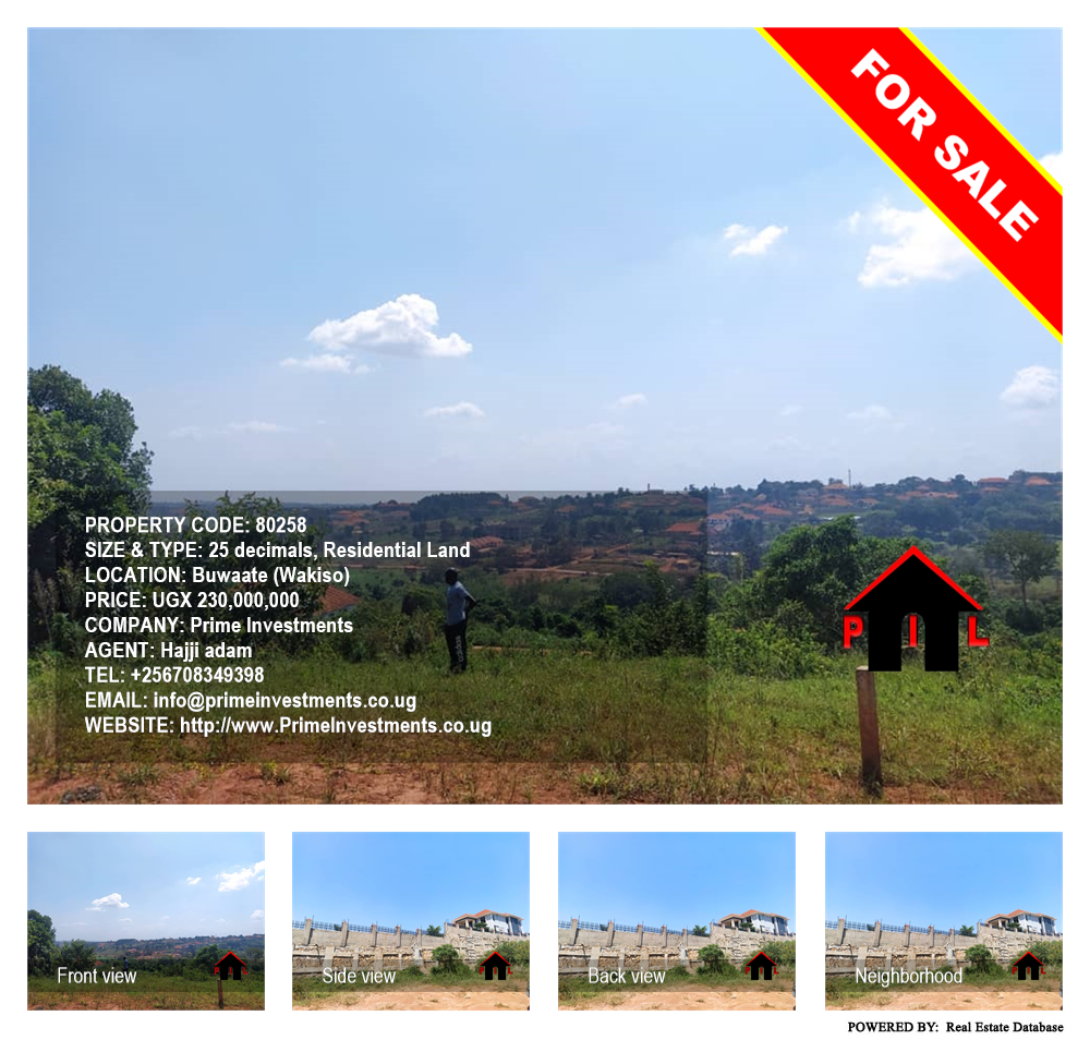 Residential Land  for sale in Buwaate Wakiso Uganda, code: 80258