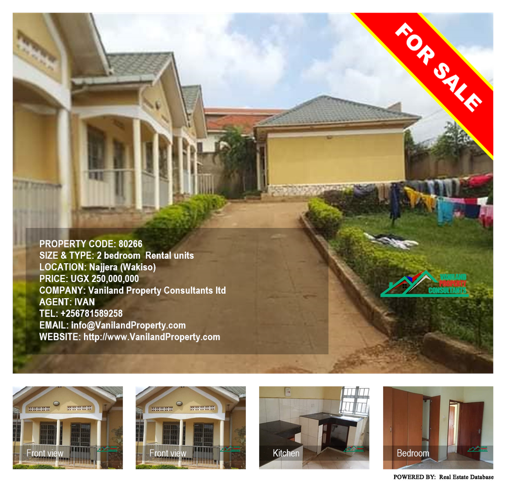 2 bedroom Rental units  for sale in Najjera Wakiso Uganda, code: 80266