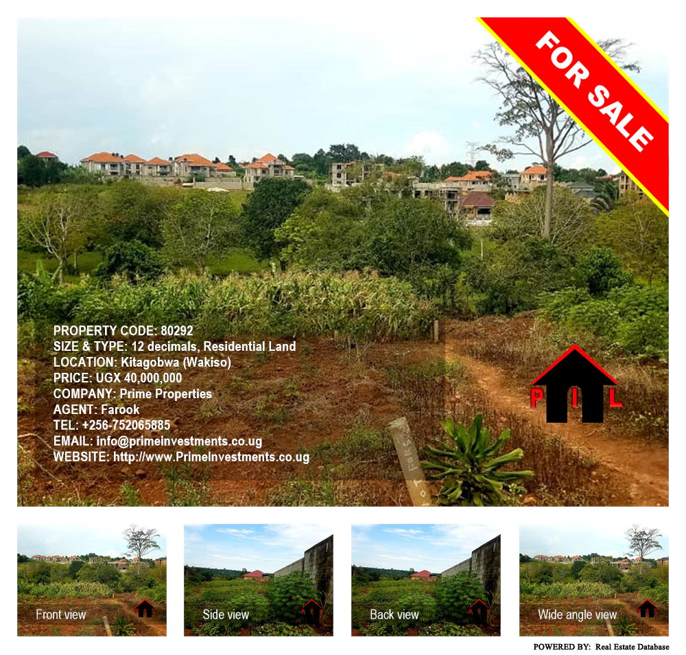Residential Land  for sale in Kitagobwa Wakiso Uganda, code: 80292