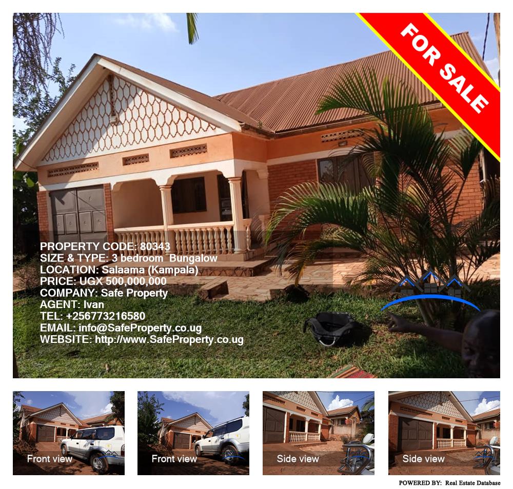 3 bedroom Bungalow  for sale in Salaama Kampala Uganda, code: 80343