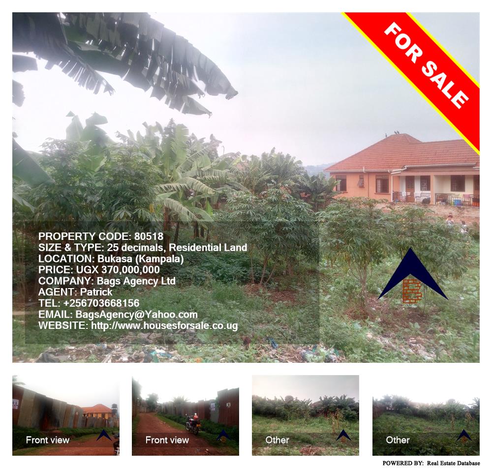 Residential Land  for sale in Bukasa Kampala Uganda, code: 80518