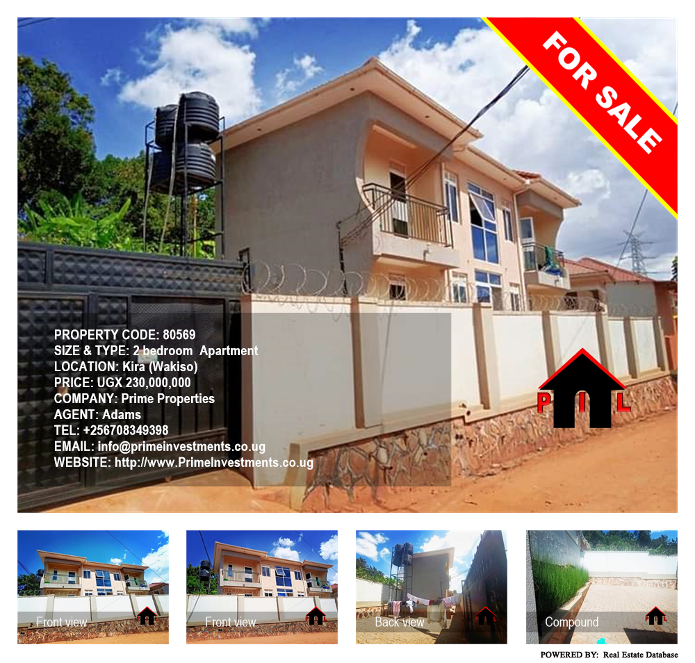 2 bedroom Apartment  for sale in Kira Wakiso Uganda, code: 80569