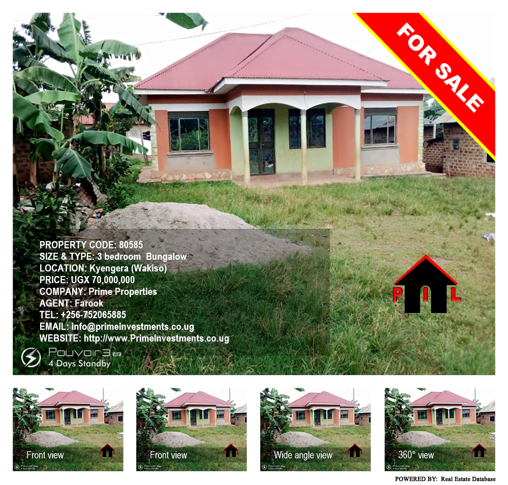 3 bedroom Bungalow  for sale in Kyengela Wakiso Uganda, code: 80585
