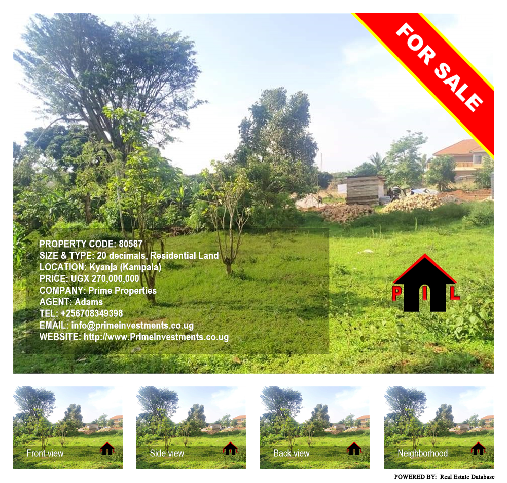 Residential Land  for sale in Kyanja Kampala Uganda, code: 80587