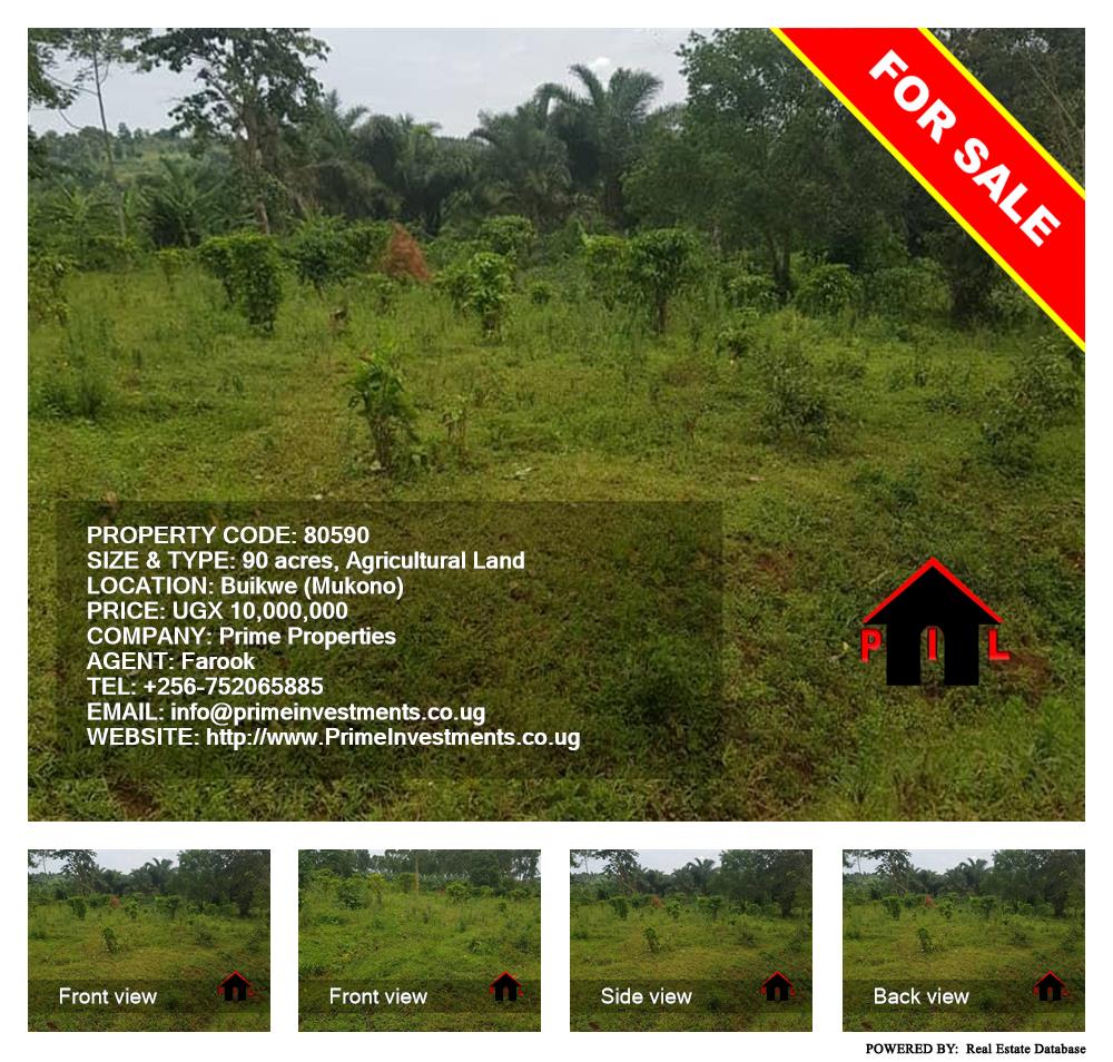Agricultural Land  for sale in Buyikwe Mukono Uganda, code: 80590