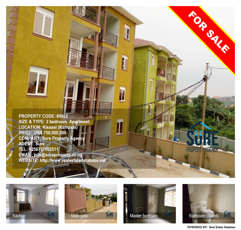 2 bedroom Apartment  for sale in Kisaasi Kampala Uganda, code: 80602