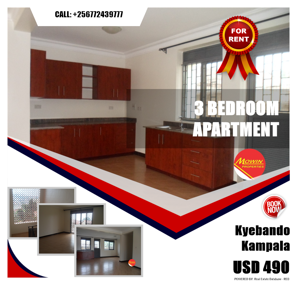3 bedroom Apartment  for rent in Kyebando Kampala Uganda, code: 80608