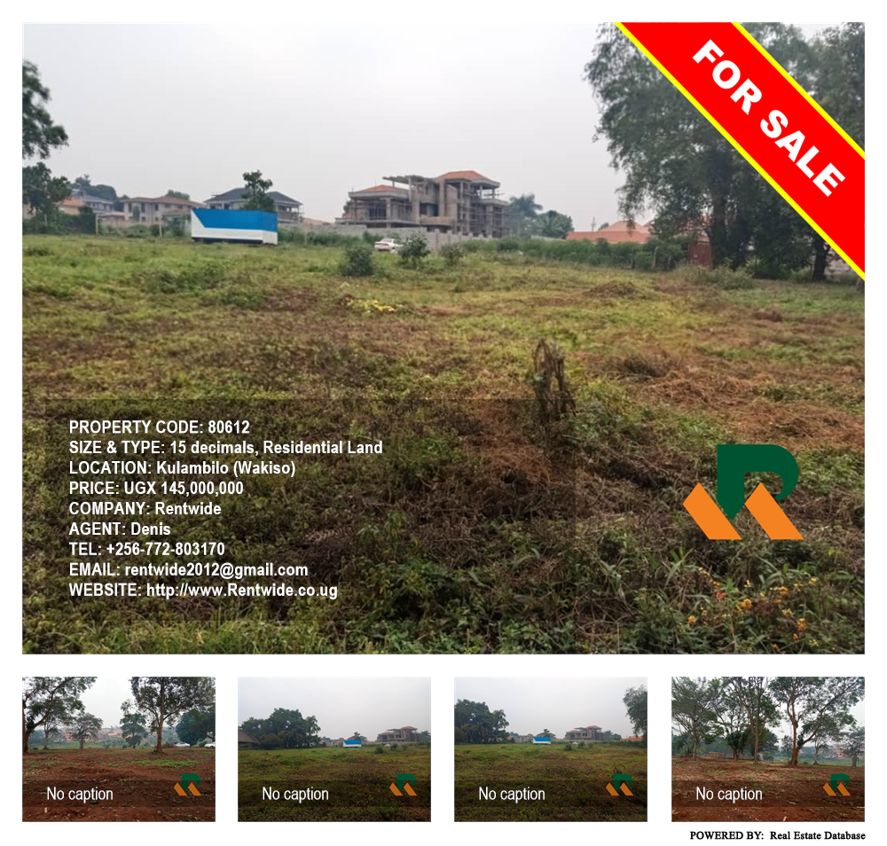 Residential Land  for sale in Kulambilo Wakiso Uganda, code: 80612