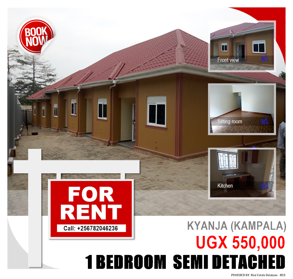 1 bedroom Semi Detached  for rent in Kyanja Kampala Uganda, code: 80644