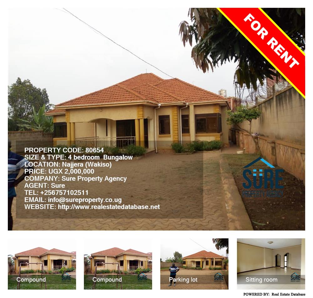 4 bedroom Bungalow  for rent in Najjera Wakiso Uganda, code: 80654