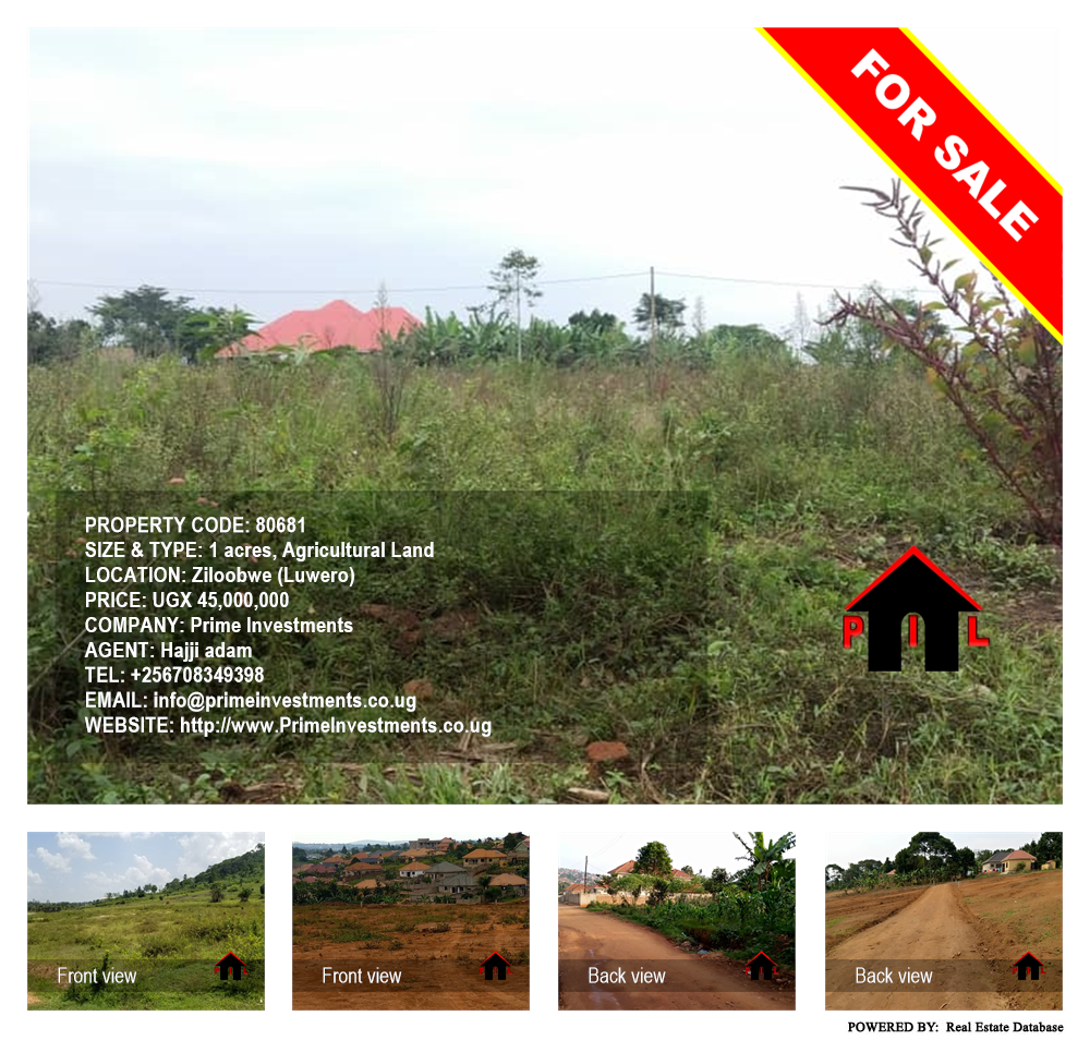 Agricultural Land  for sale in Ziloobwe Luweero Uganda, code: 80681