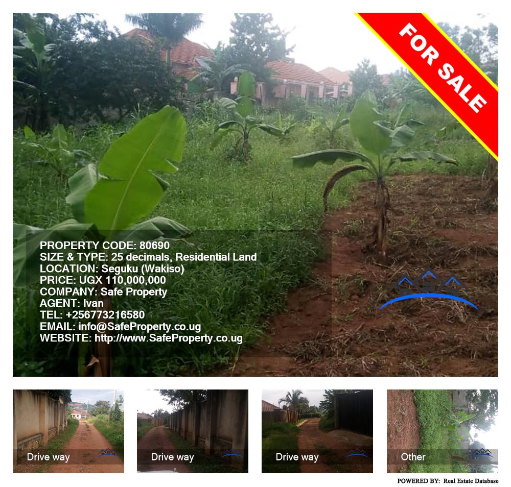 Residential Land  for sale in Seguku Wakiso Uganda, code: 80690