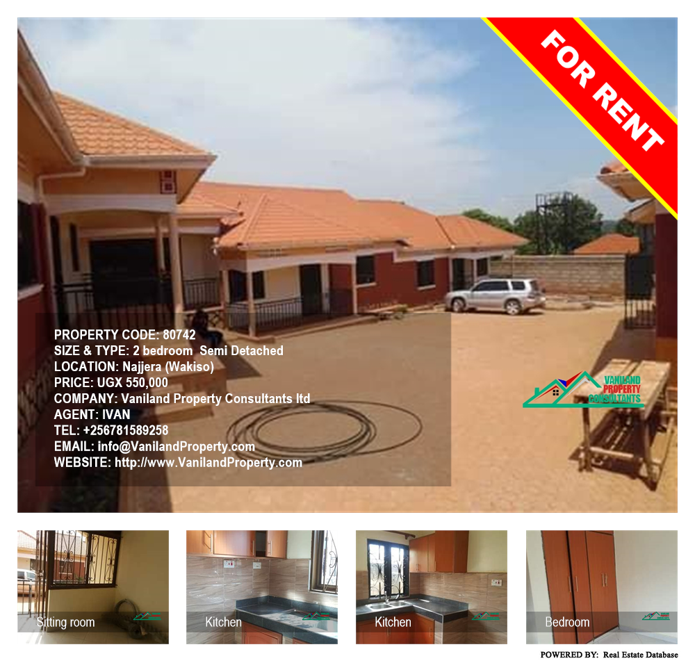 2 bedroom Semi Detached  for rent in Najjera Wakiso Uganda, code: 80742