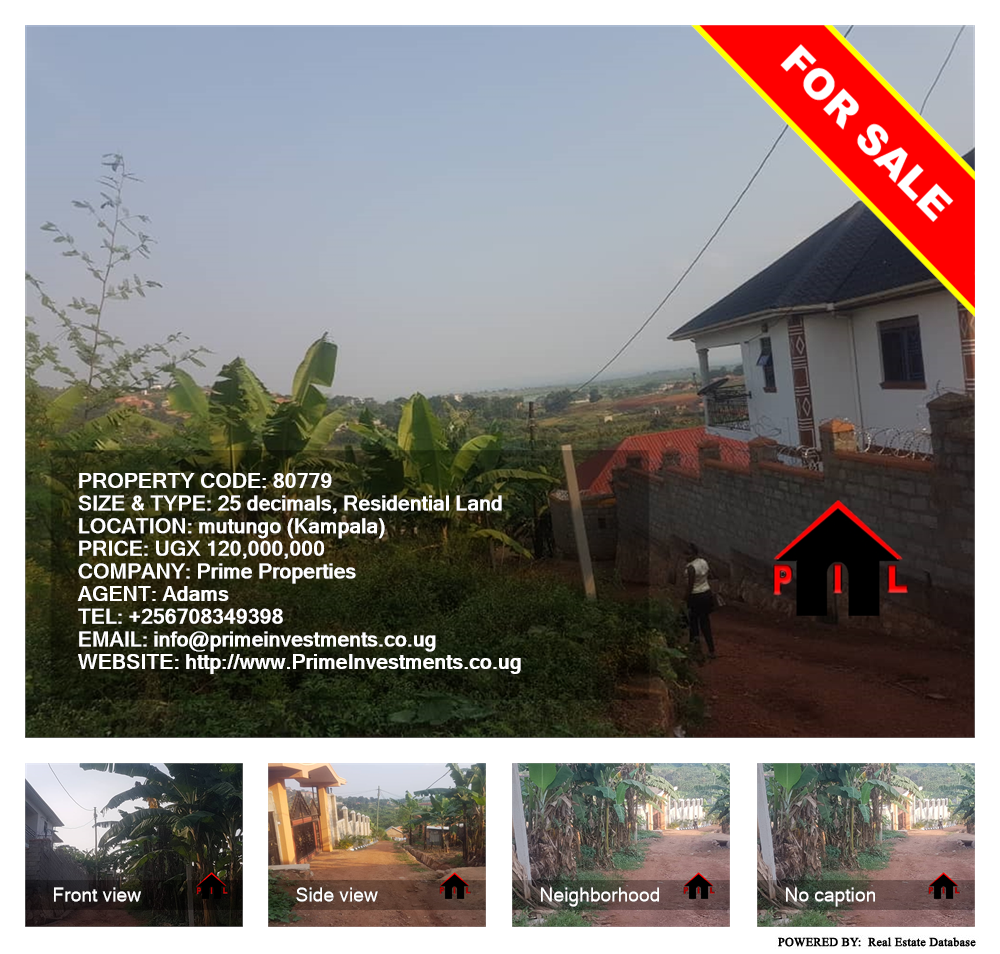 Residential Land  for sale in Mutungo Kampala Uganda, code: 80779