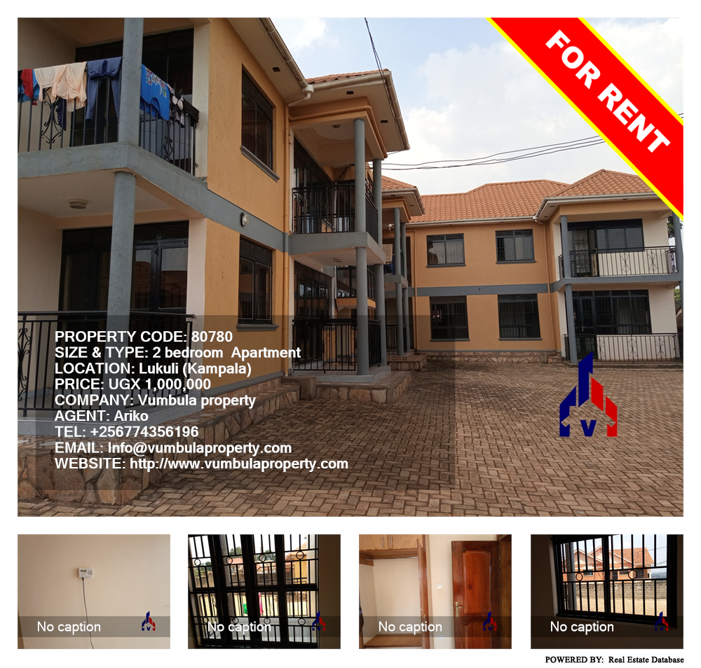 2 bedroom Apartment  for rent in Lukuli Kampala Uganda, code: 80780