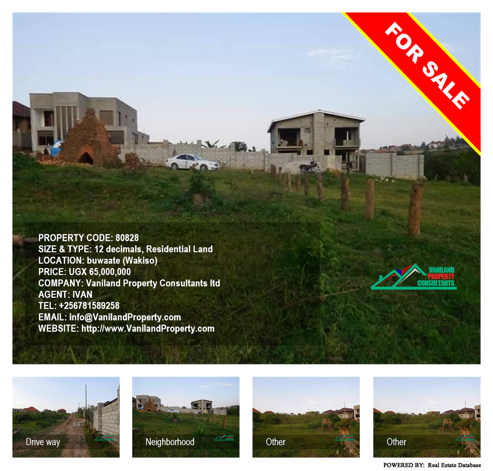 Residential Land  for sale in Buwaate Wakiso Uganda, code: 80828