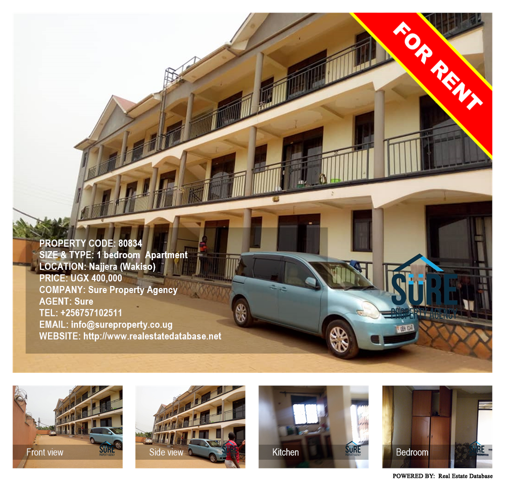 1 bedroom Apartment  for rent in Najjera Wakiso Uganda, code: 80834