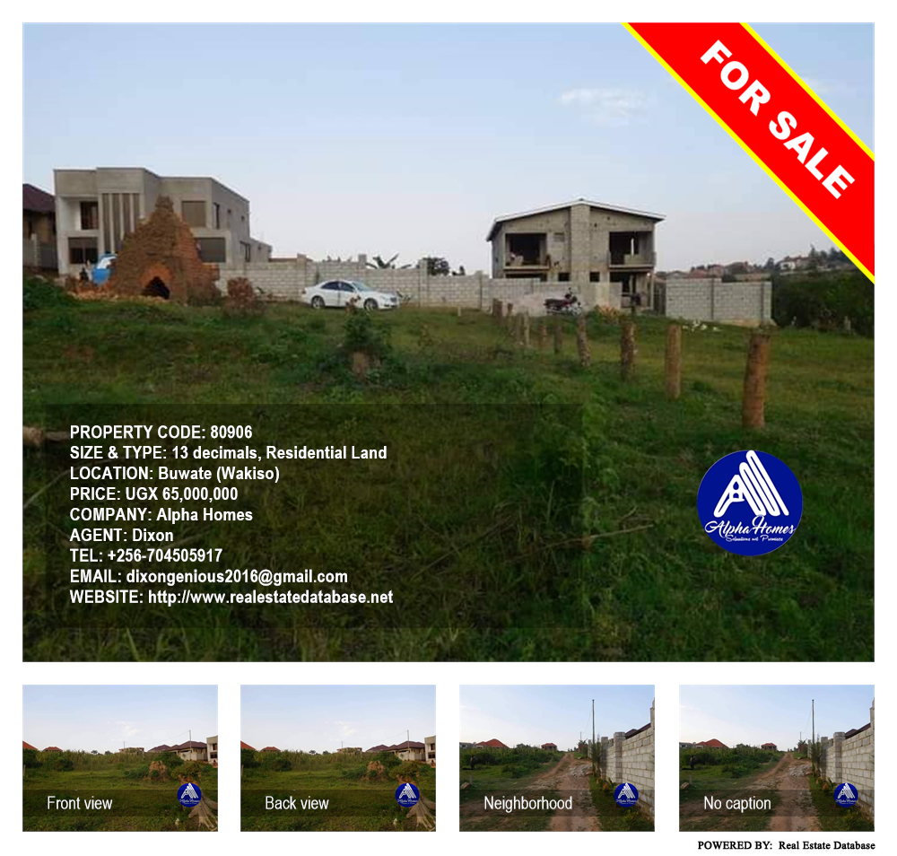 Residential Land  for sale in Buwaate Wakiso Uganda, code: 80906
