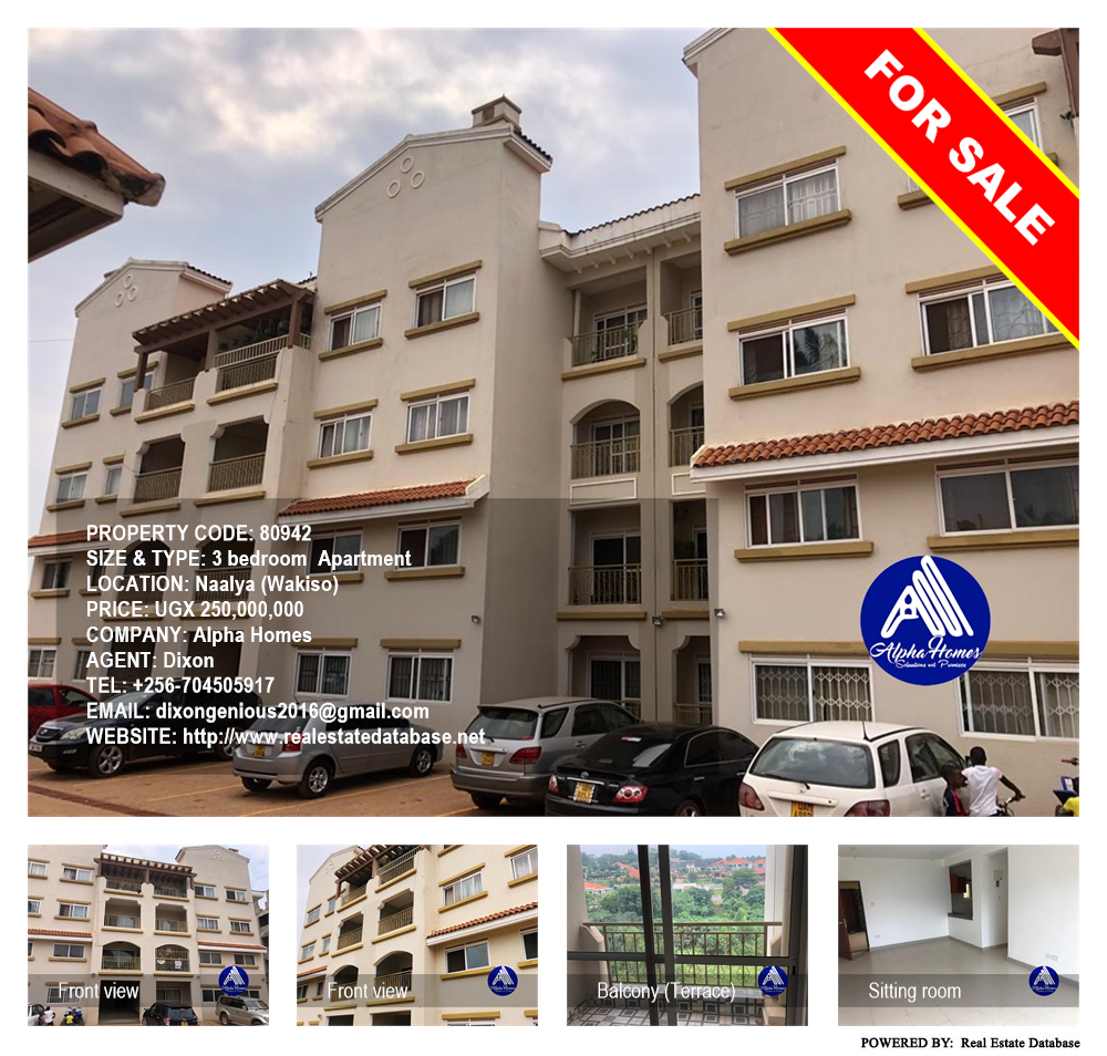 3 bedroom Apartment  for sale in Naalya Wakiso Uganda, code: 80942