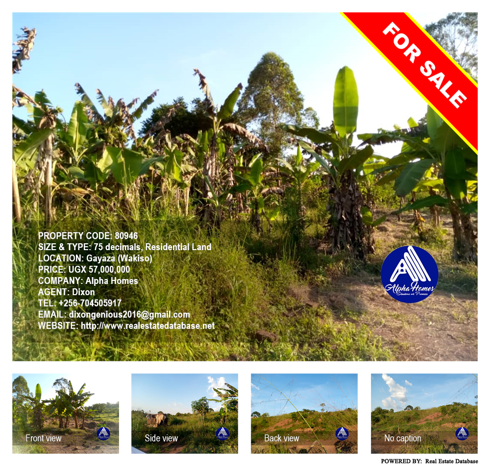 Residential Land  for sale in Gayaza Wakiso Uganda, code: 80946