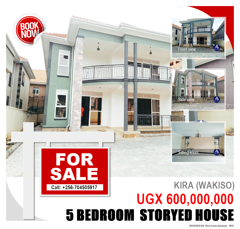 5 bedroom Storeyed house  for sale in Kira Wakiso Uganda, code: 81015