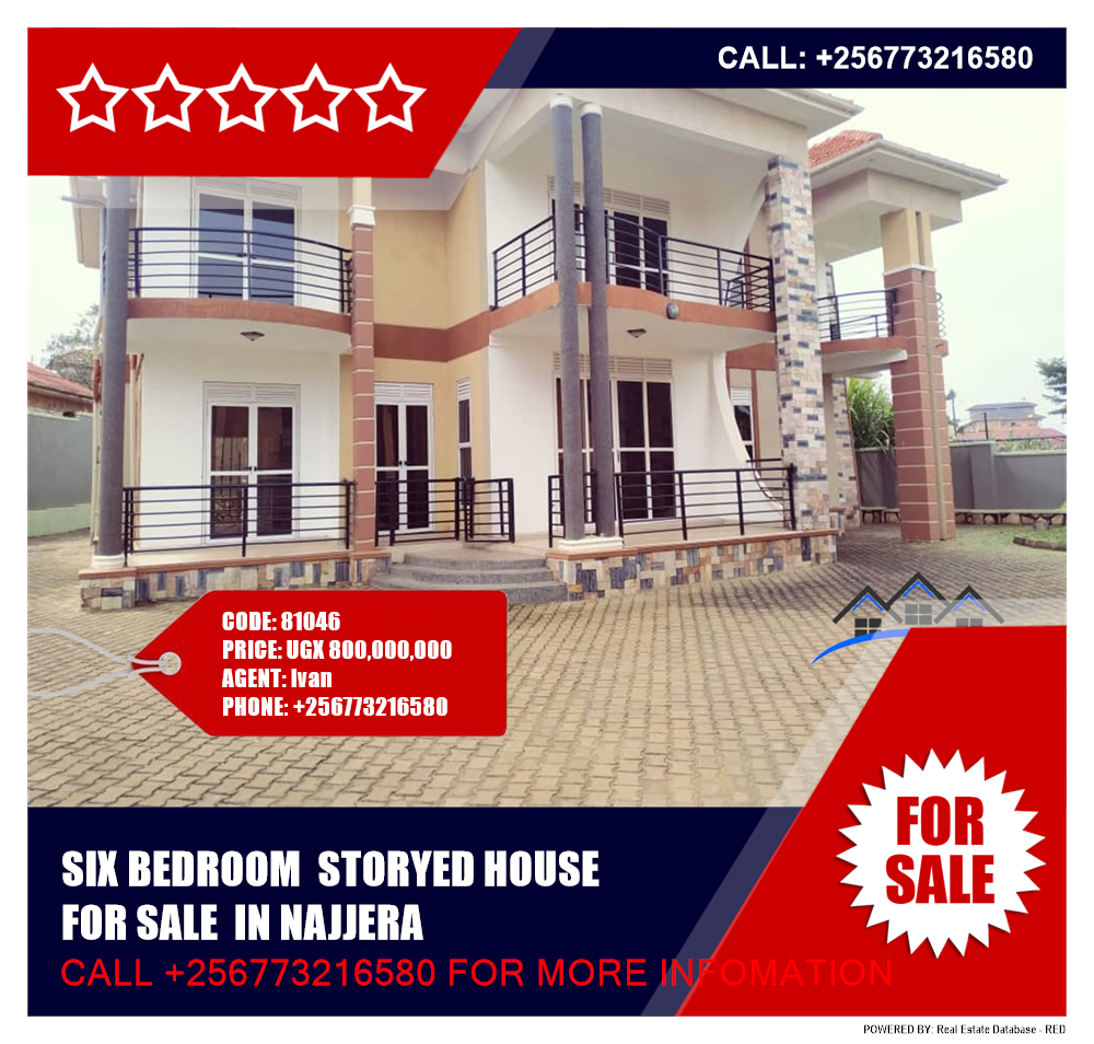 6 bedroom Storeyed house  for sale in Najjera Wakiso Uganda, code: 81046