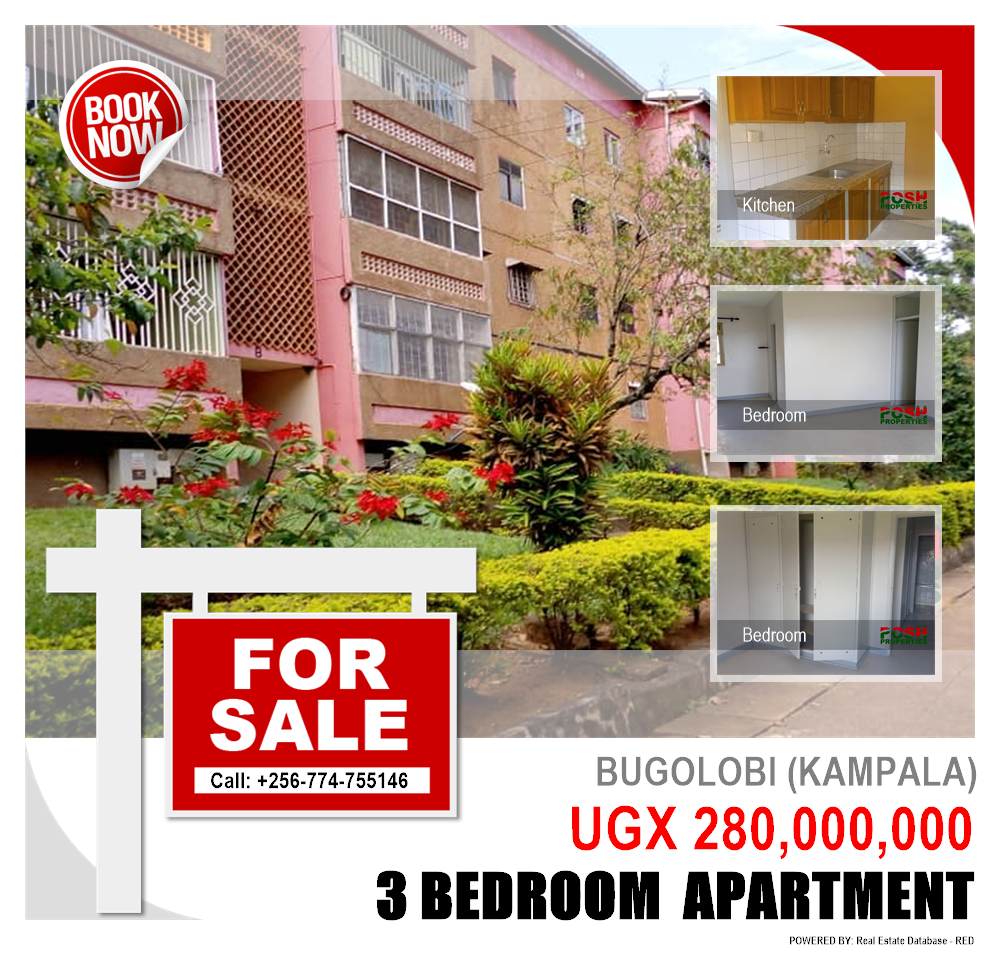 3 bedroom Apartment  for sale in Bugoloobi Kampala Uganda, code: 81061