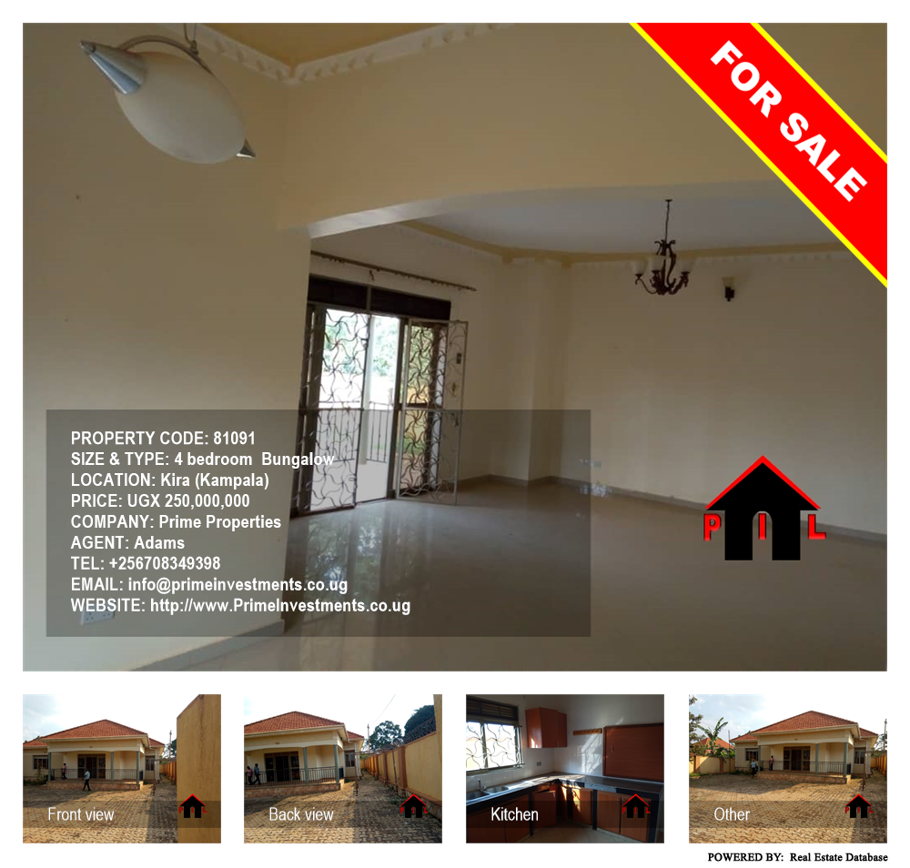 4 bedroom Bungalow  for sale in Kira Kampala Uganda, code: 81091